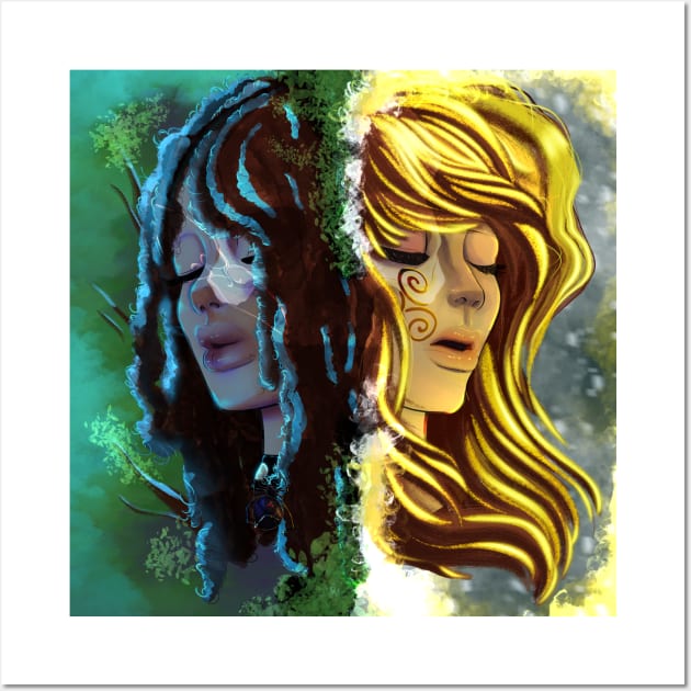 Gemini twins Wall Art by Minx Haven